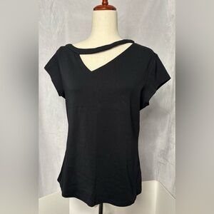 NWT The Modern Abstract Vanesa Black Cutout V-Neck Top Medium